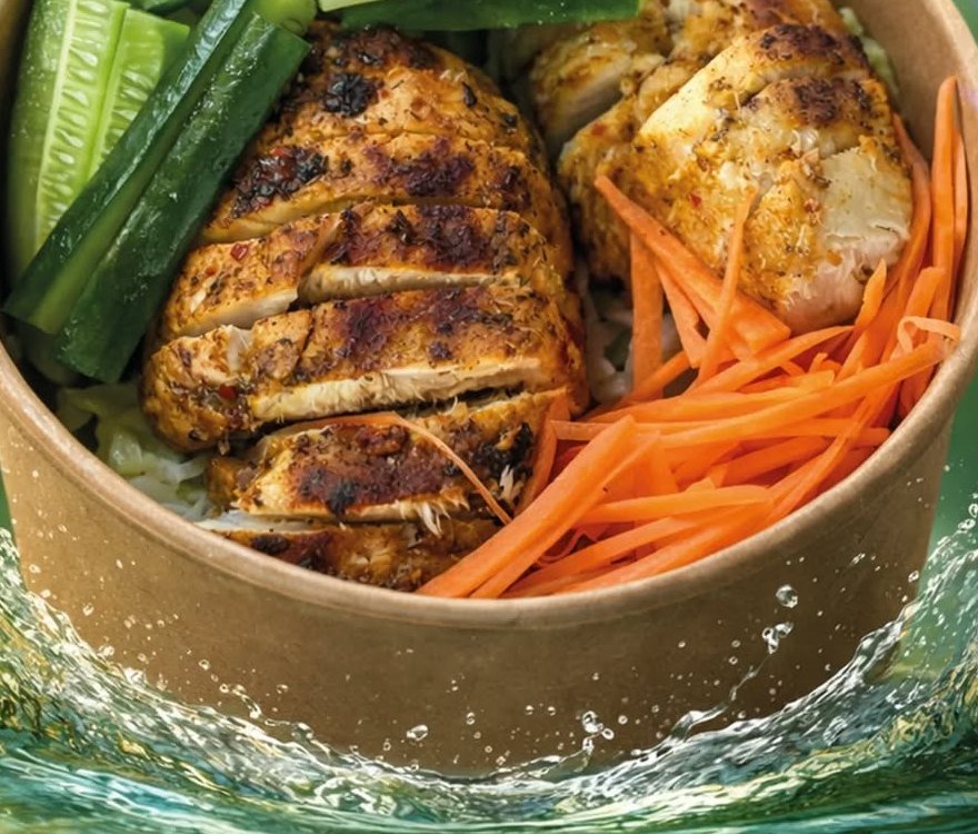Grita protein rice bowl with grilled chicken
